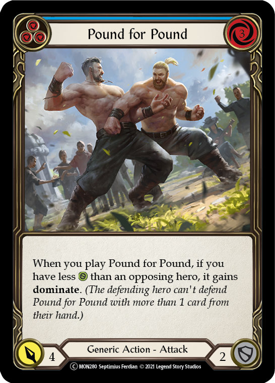 Pound for Pound (Blue) [U-MON280-RF] Unlimited Rainbow Foil | Good Games Adelaide SA