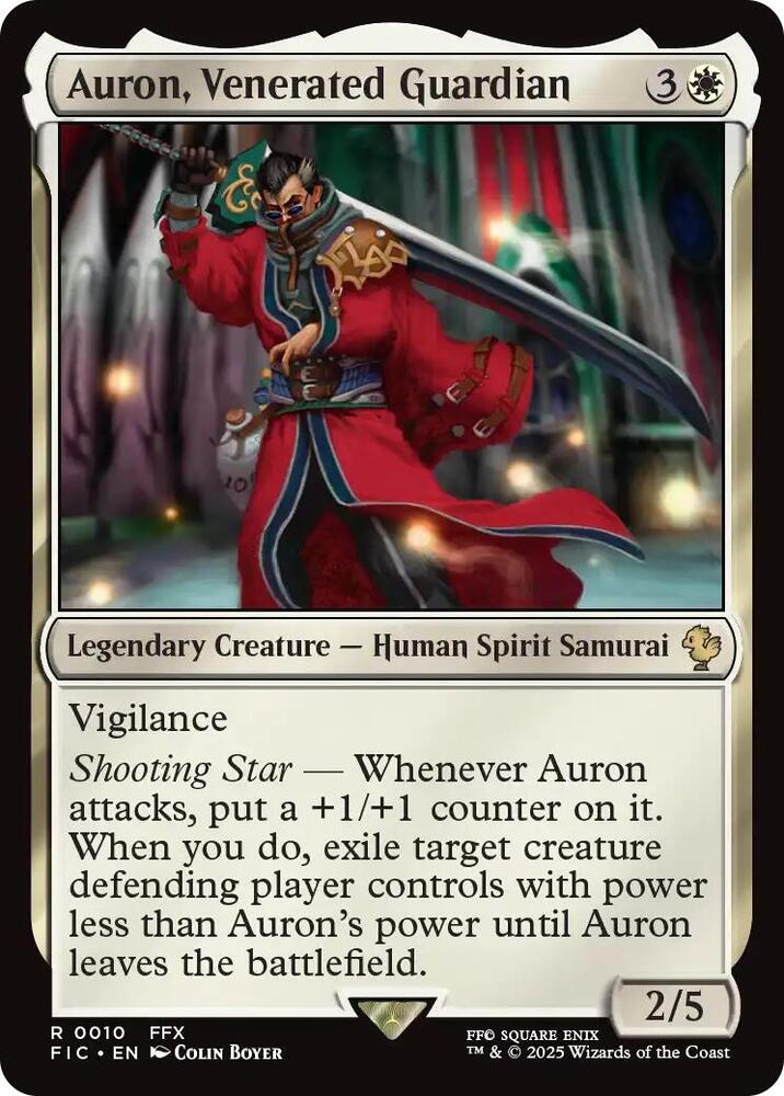 Auron, Venerated Guardian 10 (Commander: FINAL FANTASY)  - Foil | Good Games Adelaide SA