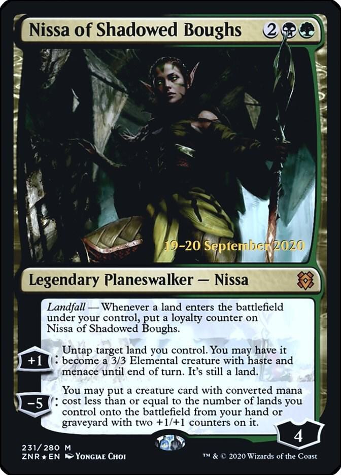 Nissa of Shadowed Boughs 231 (Prerelease Cards)  - Foil | Good Games Adelaide SA