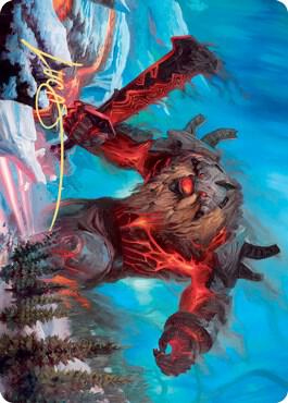 Quakebringer Art Card Gold Stamped Signature 37 (Art Series: Kaldheim)  | Good Games Adelaide SA