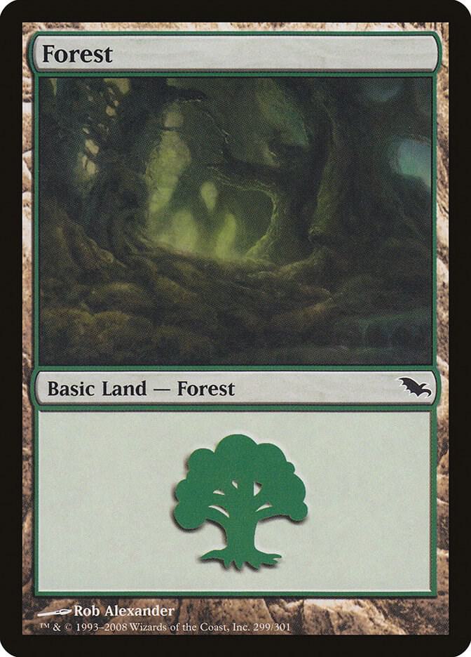 Forest 299 (Shadowmoor)  - Foil | Good Games Adelaide SA