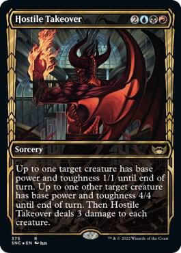 Hostile Takeover Gilded Foil 375 (Streets of New Capenna)  - Foil | Good Games Adelaide SA