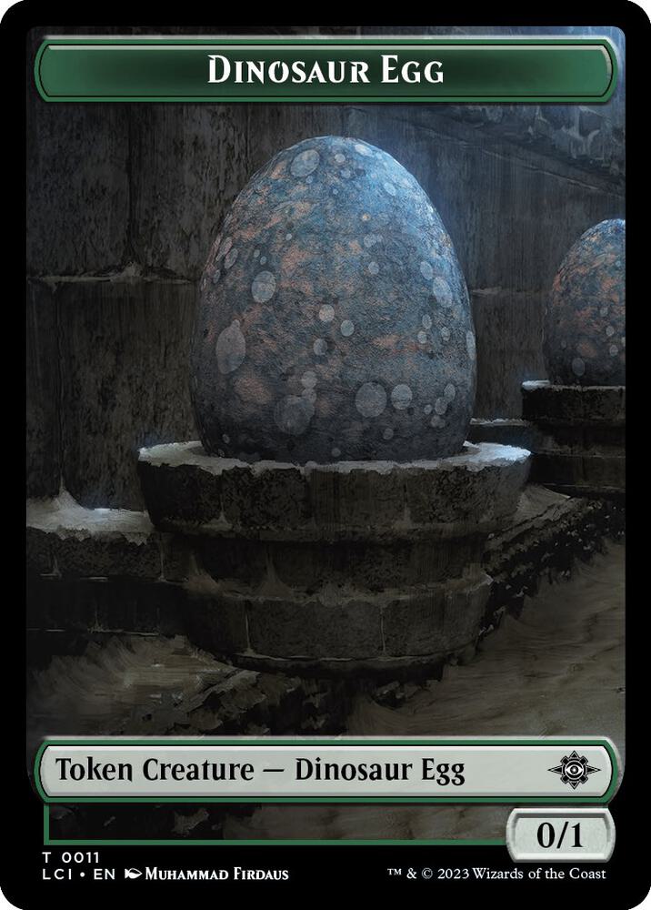 Dinosaur Egg Dinosaur 0010 Double Sided Token 11 // 10 (The Lost Caverns of Ixalan)  - Foil | Good Games Adelaide SA