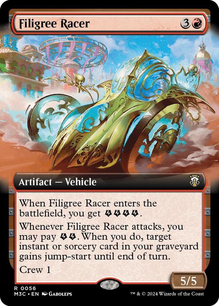 Filigree Racer 56/411 (Commander: Modern Horizons 3)  - Extended Art Ripple Foil | Good Games Adelaide SA