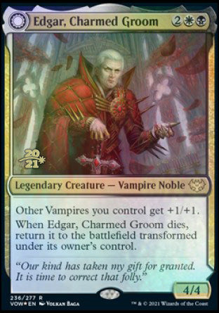 Edgar, Charmed Groom // Edgar Markov's Coffin [Innistrad: Crimson Vow Prerelease Promos] | Good Games Adelaide SA
