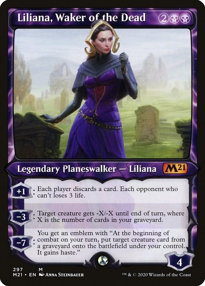 Liliana Waker of the Dead Showcase 297 (Core Set 2021)  - Showcase Foil | Good Games Adelaide SA
