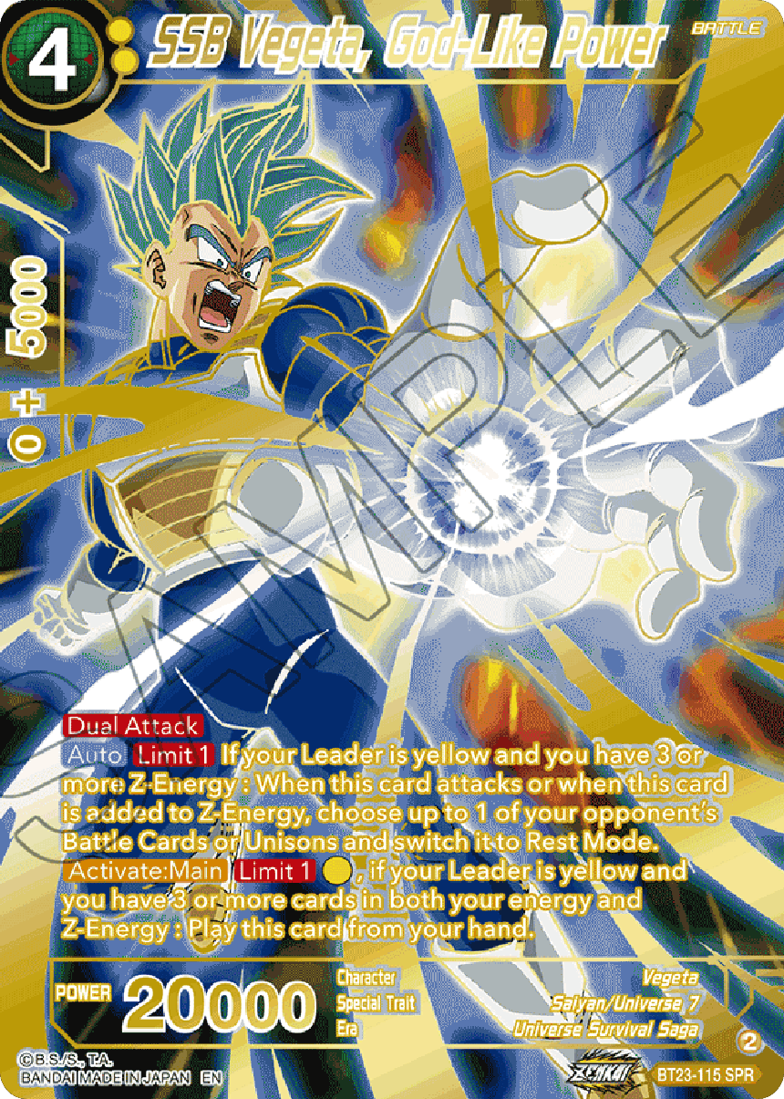 SSB Vegeta, God-Like Power (SPR) (BT23-115) [Perfect Combination] | Good Games Adelaide SA
