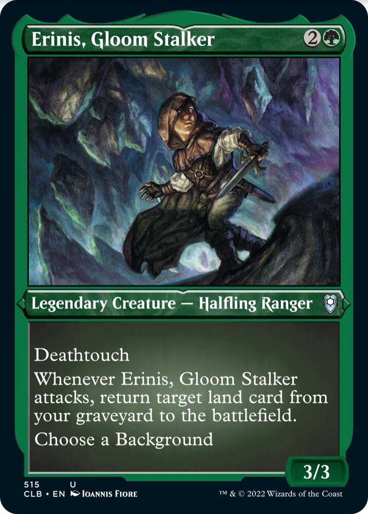 Erinis Gloom Stalker Foil Etched 515 (Commander Legends: Battle for Baldur's Gate)  - Foil | Good Games Adelaide SA