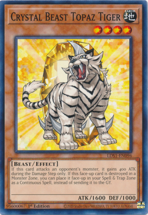 Crystal Beast Topaz Tiger [LDS1-EN096] Common | Good Games Adelaide SA