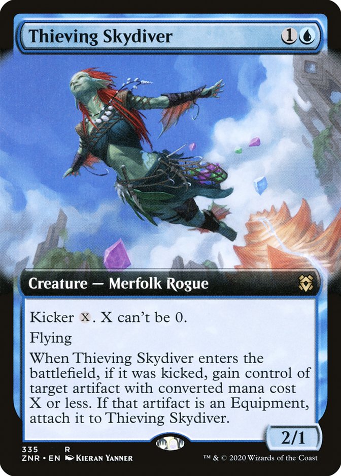 Thieving Skydiver (Extended Art) [Zendikar Rising] | Good Games Adelaide SA