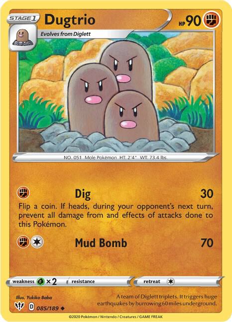 Dugtrio 085/189 (SWSH03: Darkness Ablaze)  | Good Games Adelaide SA