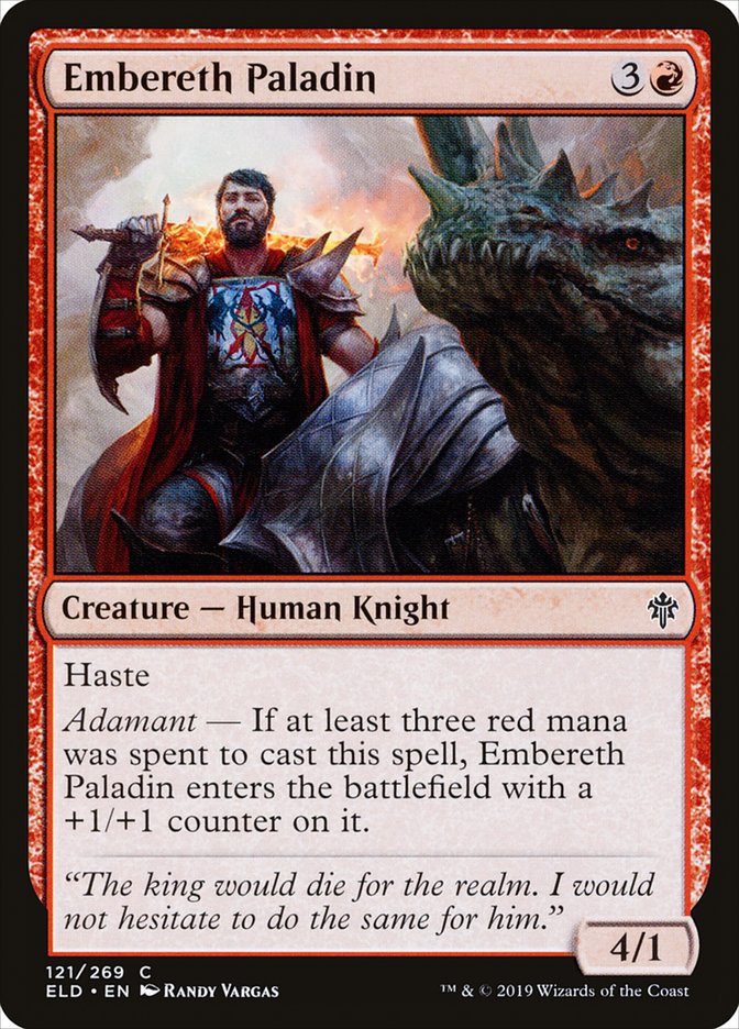 Embereth Paladin 121 (Throne of Eldraine)  - Foil | Good Games Adelaide SA