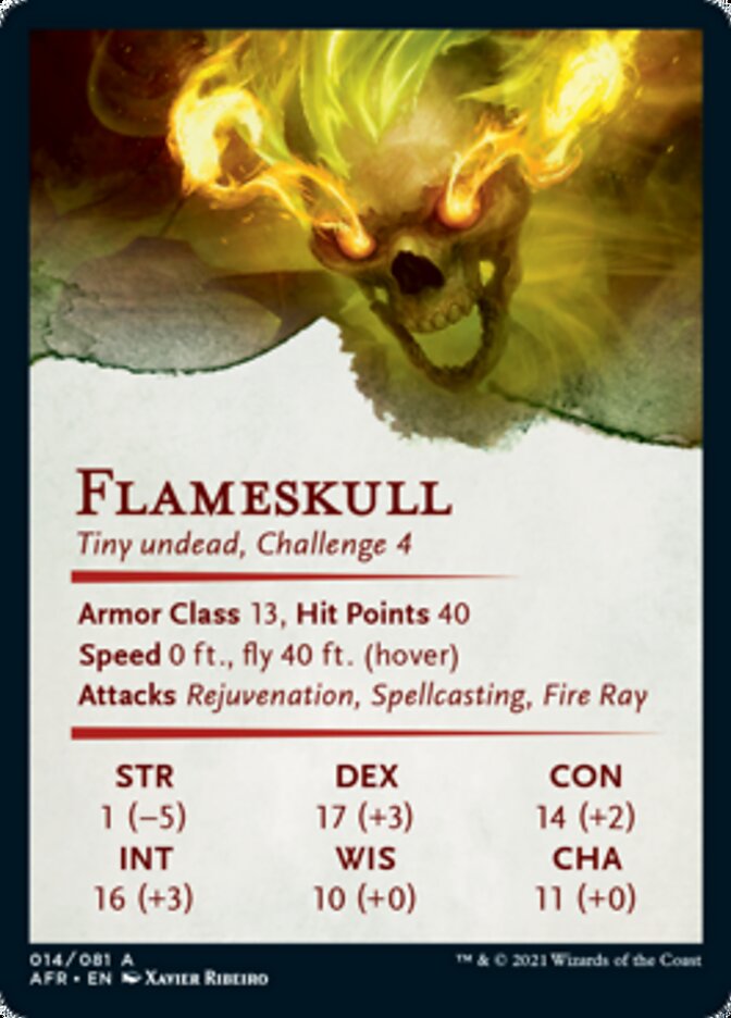 Flameskull Art Card [Dungeons & Dragons: Adventures in the Forgotten Realms Art Series] | Good Games Adelaide SA