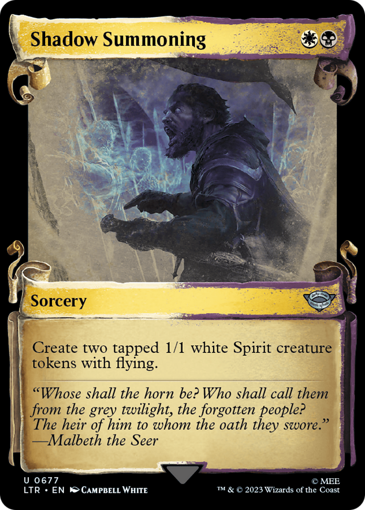 Shadow Summoning [The Lord of the Rings: Tales of Middle-Earth Showcase Scrolls] | Good Games Adelaide SA