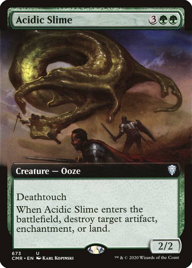 Acidic Slime (Extended Art) [Commander Legends] | Good Games Adelaide SA