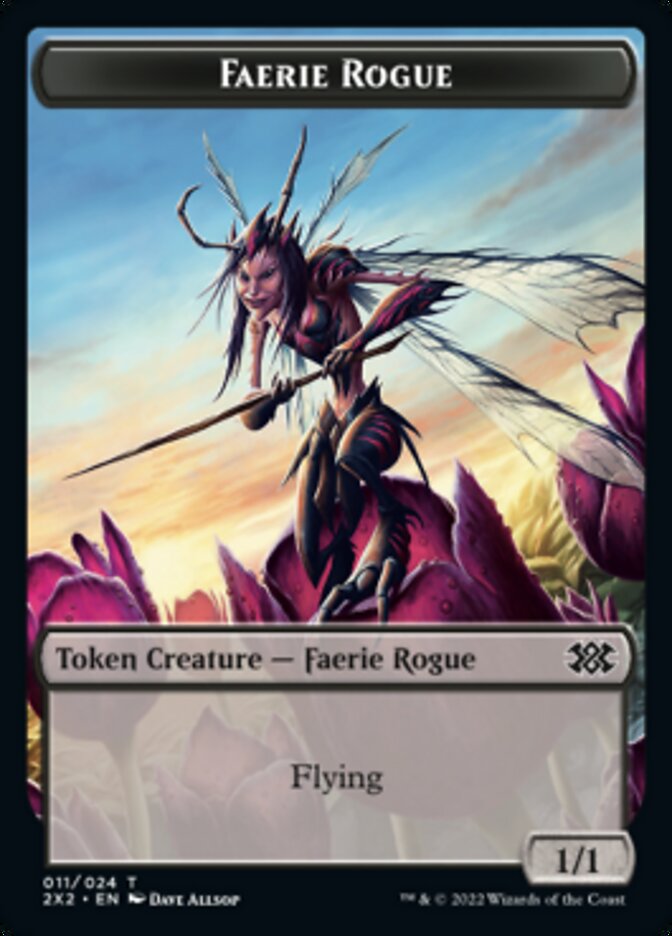 Faerie Rogue // Soldier Double-sided Token [Double Masters 2022 Tokens] | Good Games Adelaide SA