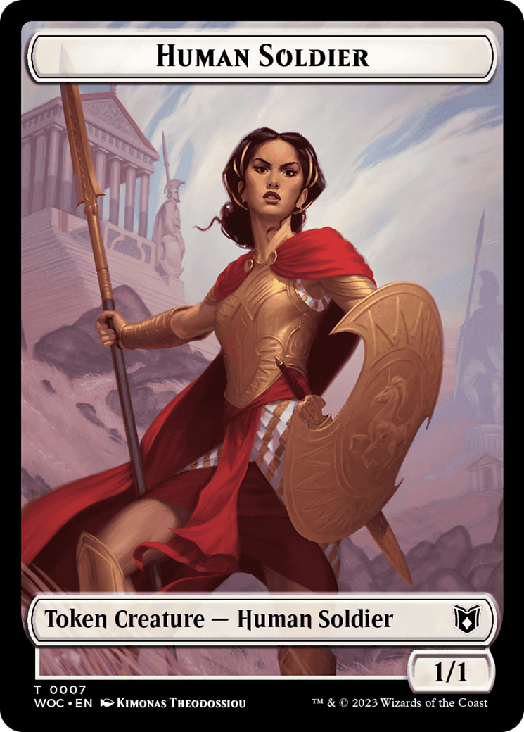 Pirate // Human Soldier Double-Sided Token [Wilds of Eldraine Commander Tokens] | Good Games Adelaide SA
