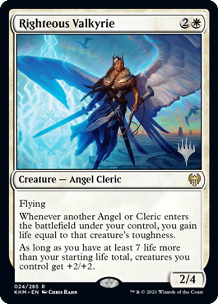 Righteous Valkyrie 24 (Promo Pack: Kaldheim)  - Foil | Good Games Adelaide SA