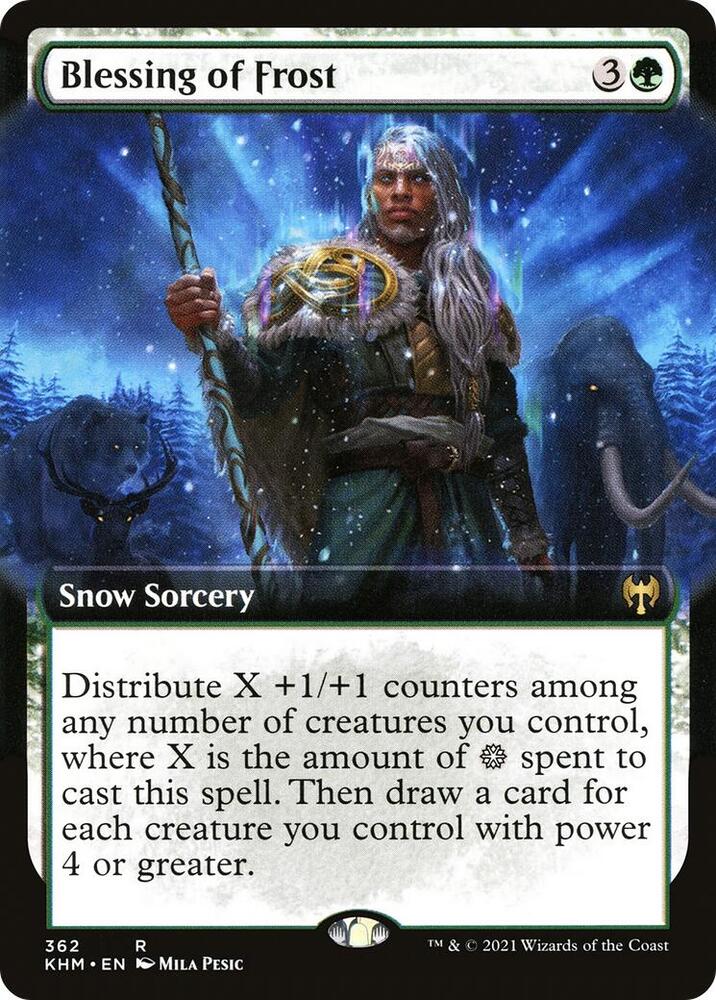 Blessing of Frost 362 (Kaldheim)  - Extended Art Foil | Good Games Adelaide SA