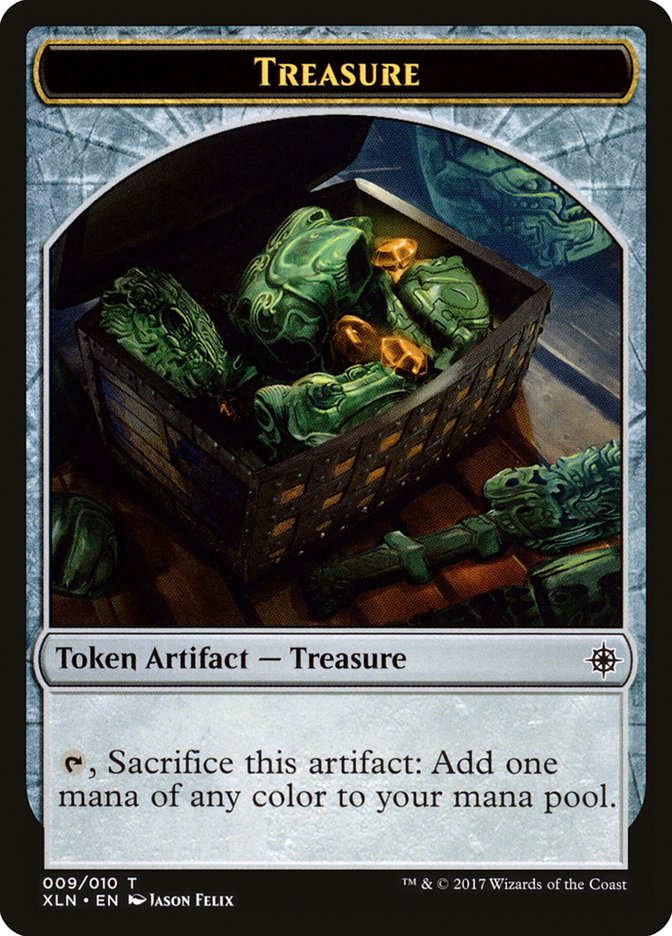 Dinosaur // Treasure (009) Double-sided Token [Ixalan Tokens] | Good Games Adelaide SA