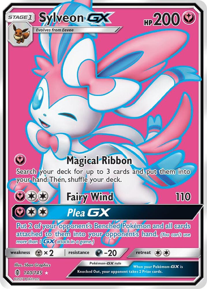 Sylveon GX Full Art 140/145 (SM - Guardians Rising)  - Holofoil | Good Games Adelaide SA