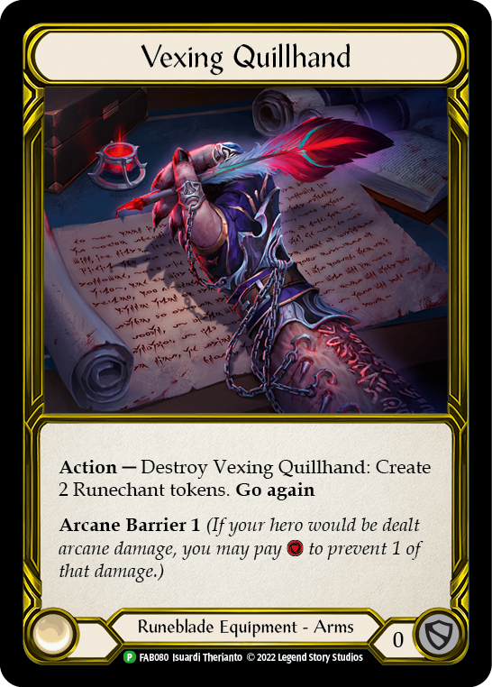Vexing Quillhand (Golden) [FAB080] (Promo)  Cold Foil | Good Games Adelaide SA
