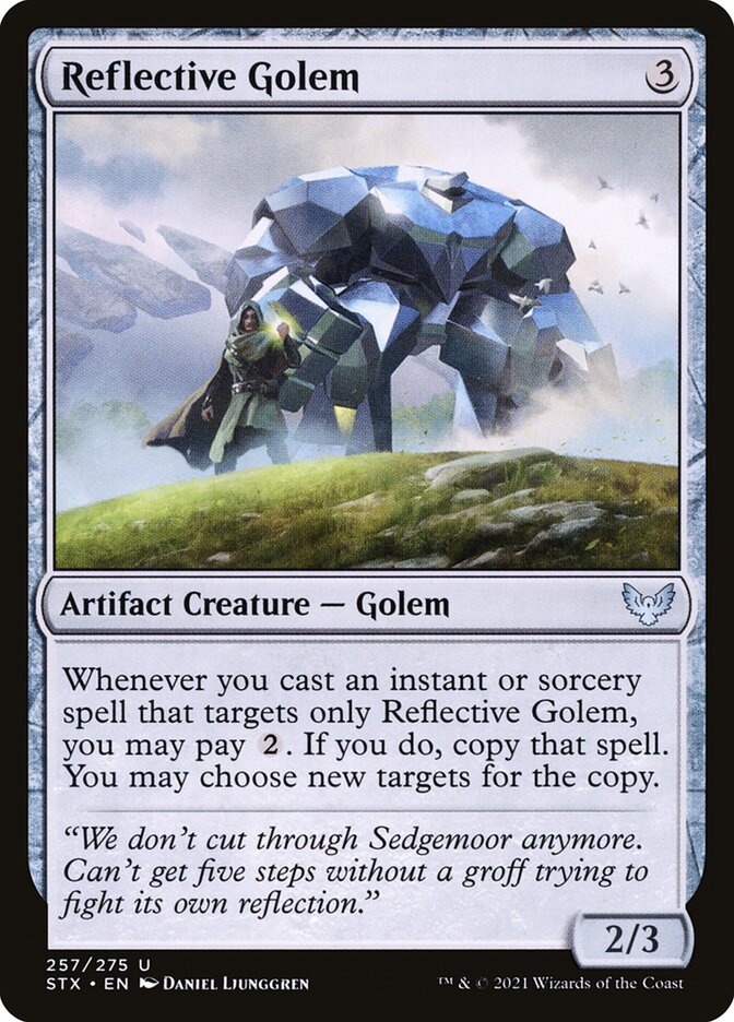 Reflective Golem 257 (Strixhaven: School of Mages)  - Foil | Good Games Adelaide SA