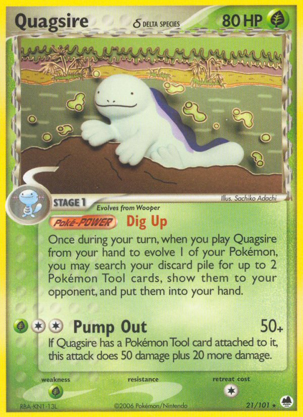 Quagsire (21/101) (Delta Species) [EX: Dragon Frontiers] | Good Games Adelaide SA