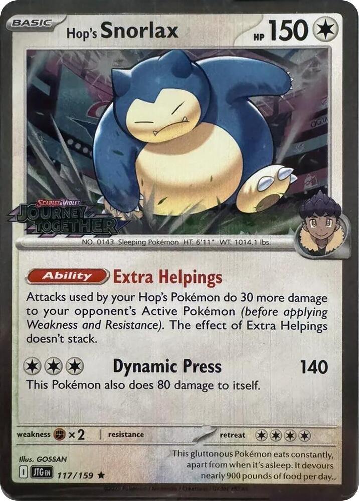 Hop's Snorlax 117/159 (SV09: Journey Together)  - Holofoil | Good Games Adelaide SA