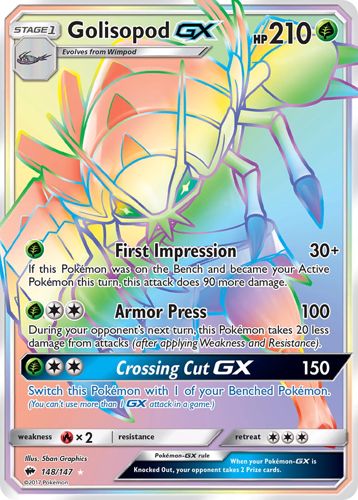Golisopod GX (148/147) [Sun & Moon: Burning Shadows] | Good Games Adelaide SA
