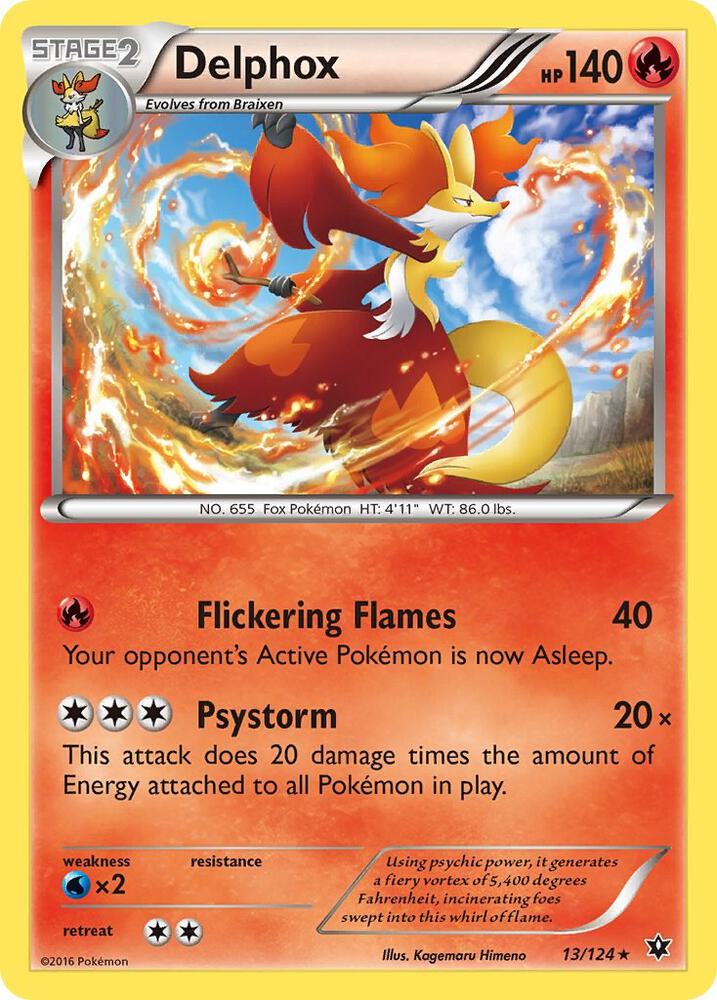 Delphox 13/124 (XY - Fates Collide)  - Holofoil | Good Games Adelaide SA