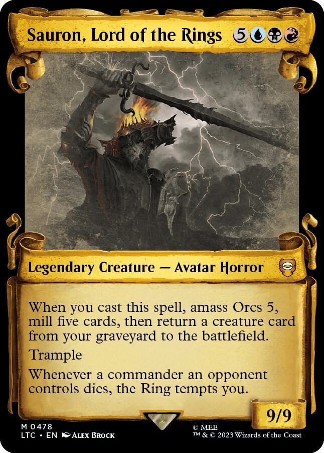 Sauron, Lord of the Rings 478 (Commander: The Lord of the Rings: Tales of Middle-earth)  - Showcase Scroll | Good Games Adelaide SA