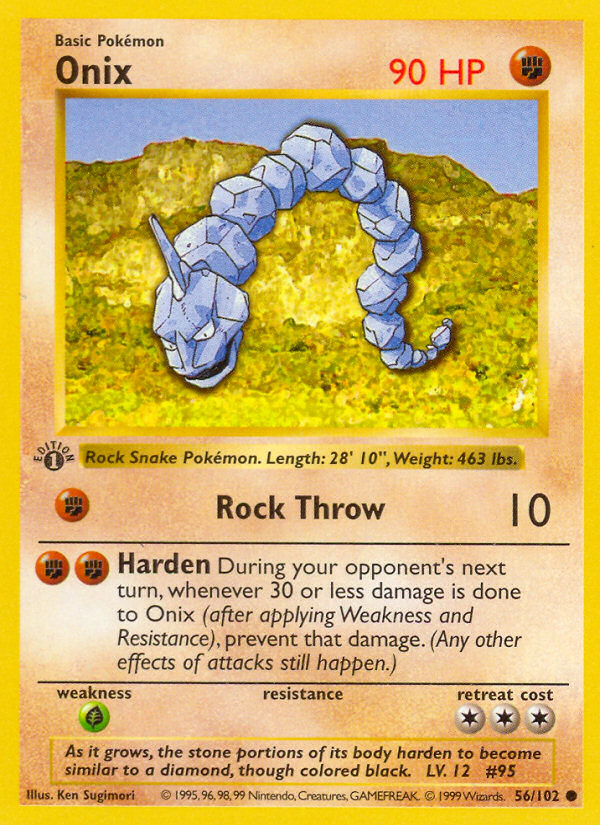 Onix (56/102) (Shadowless) [Base Set 1st Edition] | Good Games Adelaide SA