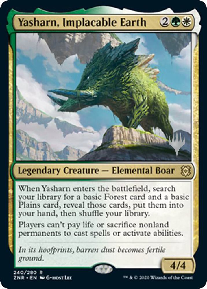 Yasharn Implacable Earth 240 (Promo Pack: Zendikar Rising)  - Foil | Good Games Adelaide SA