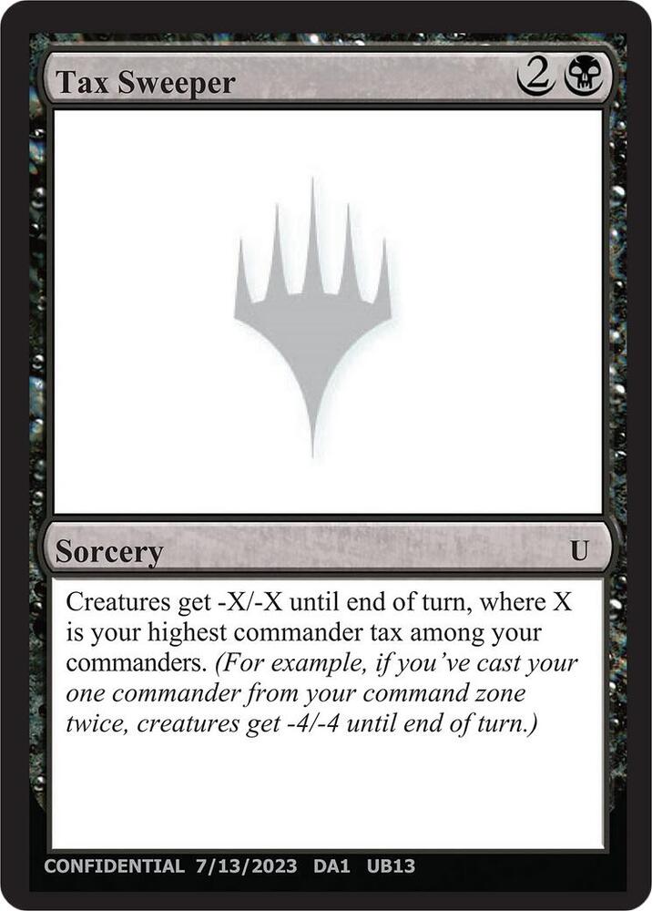 Tax Sweeper  (Un-Known Event Playtest Cards)  | Good Games Adelaide SA