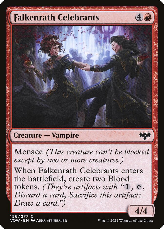 Falkenrath Celebrants 156 (Innistrad: Crimson Vow)  - Foil | Good Games Adelaide SA