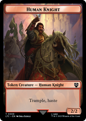 Human Knight // Human Double-Sided Token [The Lord of the Rings: Tales of Middle-Earth Commander Tokens] | Good Games Adelaide SA