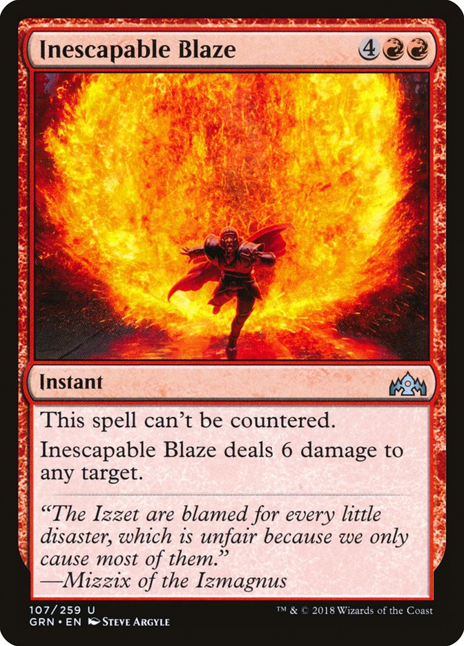 Inescapable Blaze 107 (Guilds of Ravnica)  - Foil | Good Games Adelaide SA