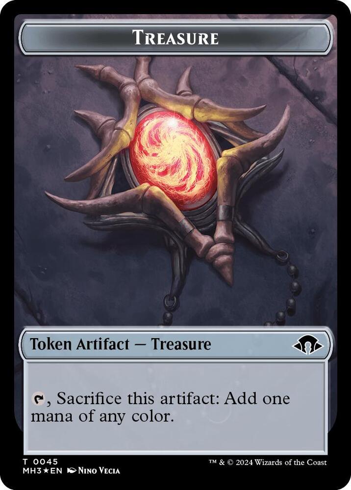 Treasure Ripple Foil Copy Double Sided Token 34 // 1 (Modern Horizons 3)  - Foil | Good Games Adelaide SA