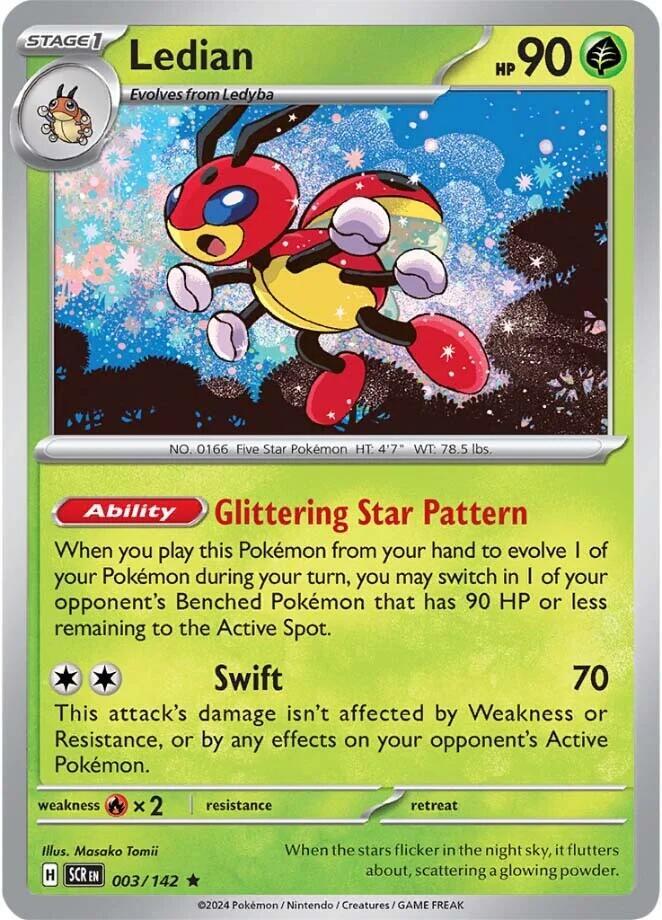 Ledian 003/142 (SV07: Stellar Crown)  - Holofoil | Good Games Adelaide SA