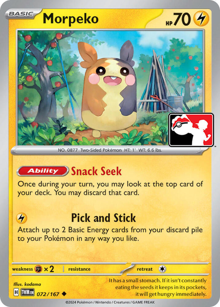 Morpeko Series 6 072/167 (Prize Pack Series Cards)  | Good Games Adelaide SA
