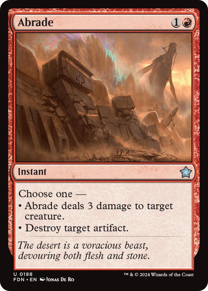 Abrade 188 (Foundations)  - Foil | Good Games Adelaide SA