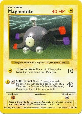 Magnemite (53/102) [Base Set Shadowless Unlimited] | Good Games Adelaide SA