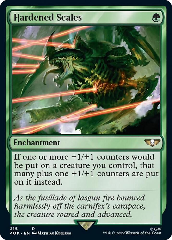Hardened Scales Surge Foil 215 (Universes Beyond: Warhammer 40,000)  - Foil | Good Games Adelaide SA