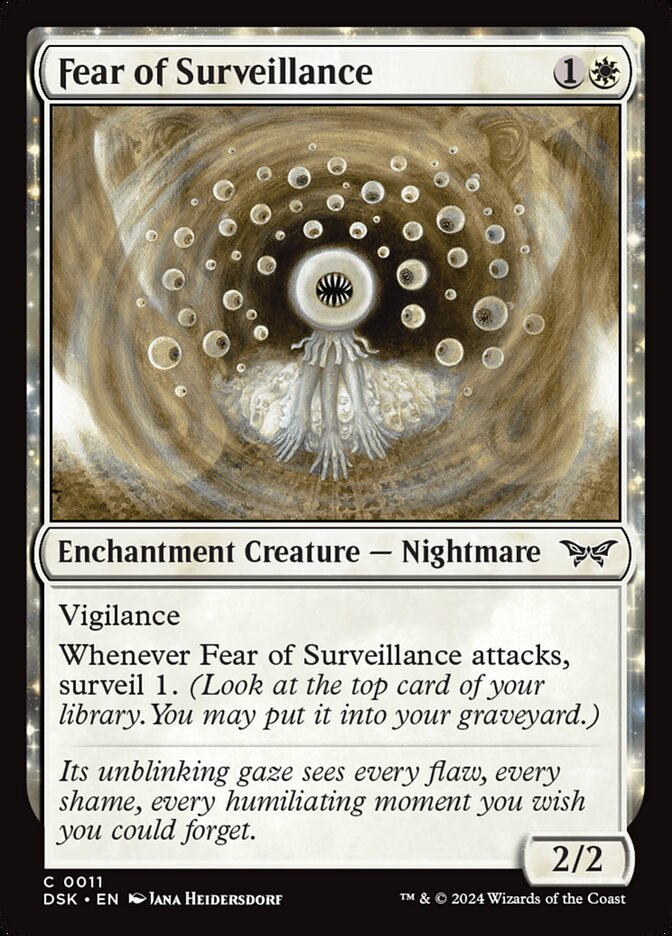 Fear of Surveillance 11 (Duskmourn: House of Horror)  - Foil | Good Games Adelaide SA