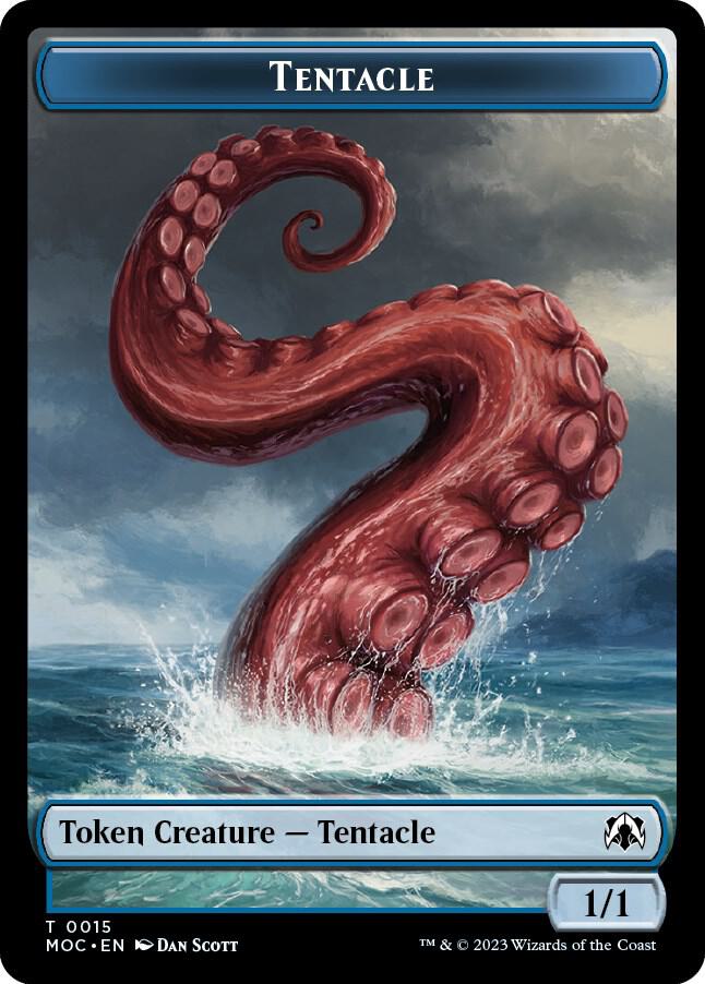 Tentacle Human Double sided Token 15 // 26 (Commander: March of the Machine)  | Good Games Adelaide SA