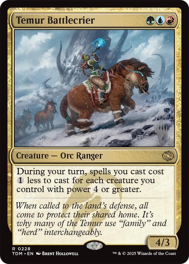 Temur Battlecrier 228 (Promo Pack: Tarkir: Dragonstorm)  - Foil | Good Games Adelaide SA