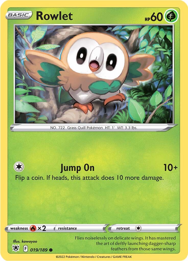Rowlet (019/189) [Sword & Shield: Astral Radiance] | Good Games Adelaide SA
