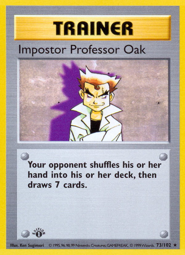 Impostor Professor Oak (73/102) (Shadowless) [Base Set 1st Edition] | Good Games Adelaide SA