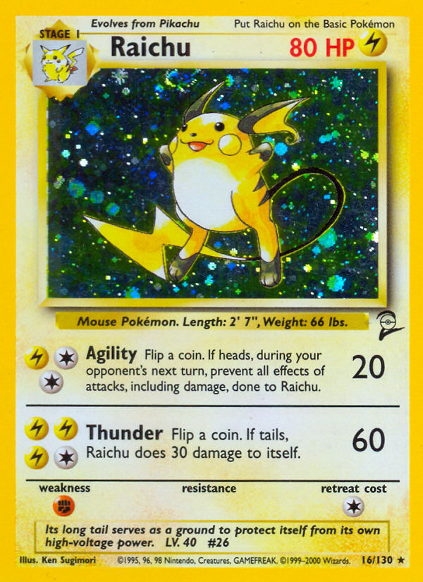 Raichu (16/130) [Base Set 2] | Good Games Adelaide SA